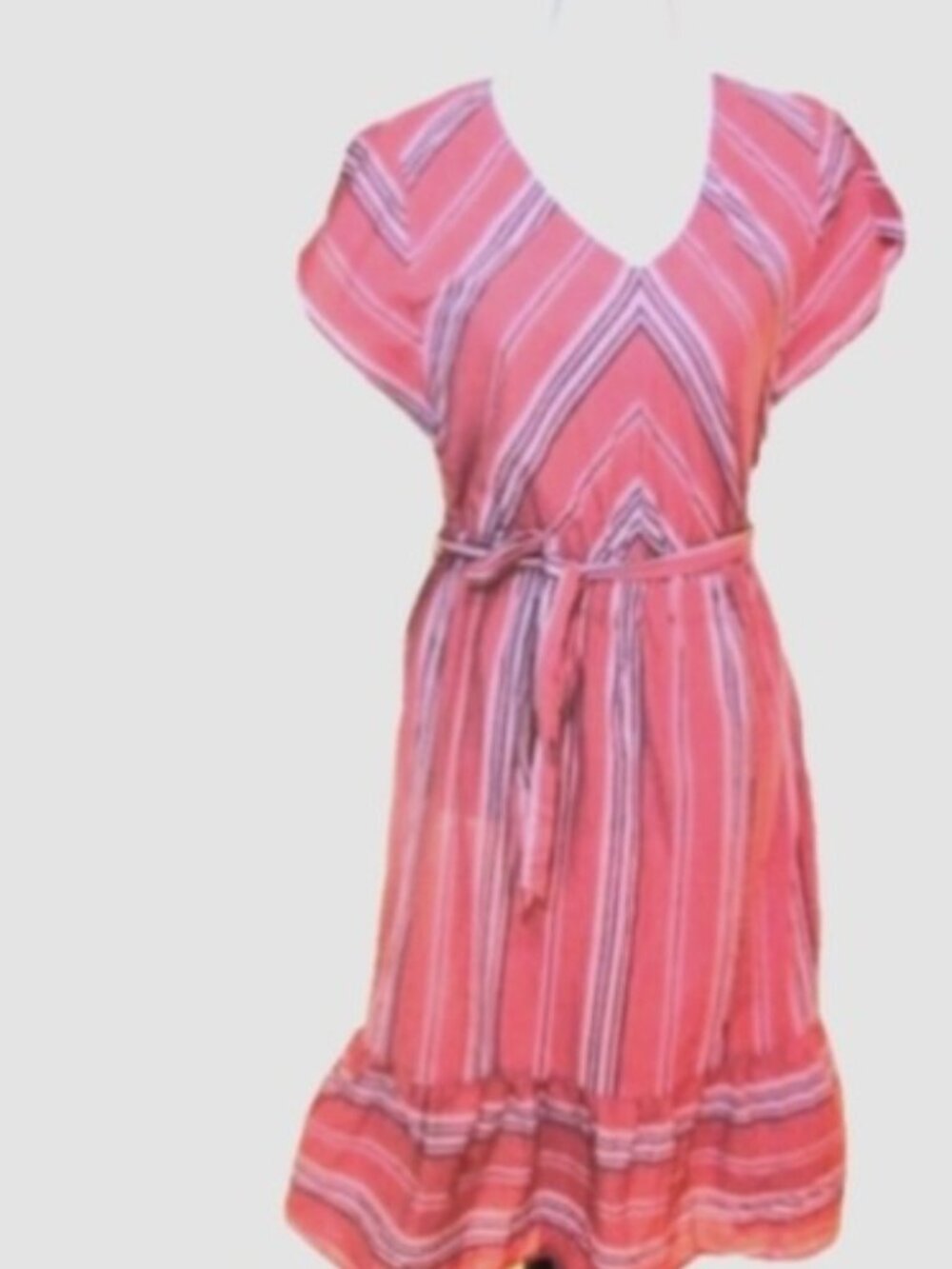 UNIVERSAL Thread Peach/Brown Stripe Midi Dress Size XS